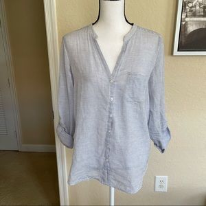 Holding horses Anthropologie stripe button down top size 12